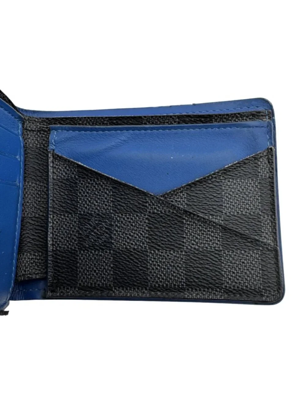 Louis Vuitton Portefeuille Multiple Damier Graphite Bifold Wallet Black Leather